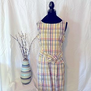 Like New Anne Klein cotton seersucker dress with pockets. Size 14.